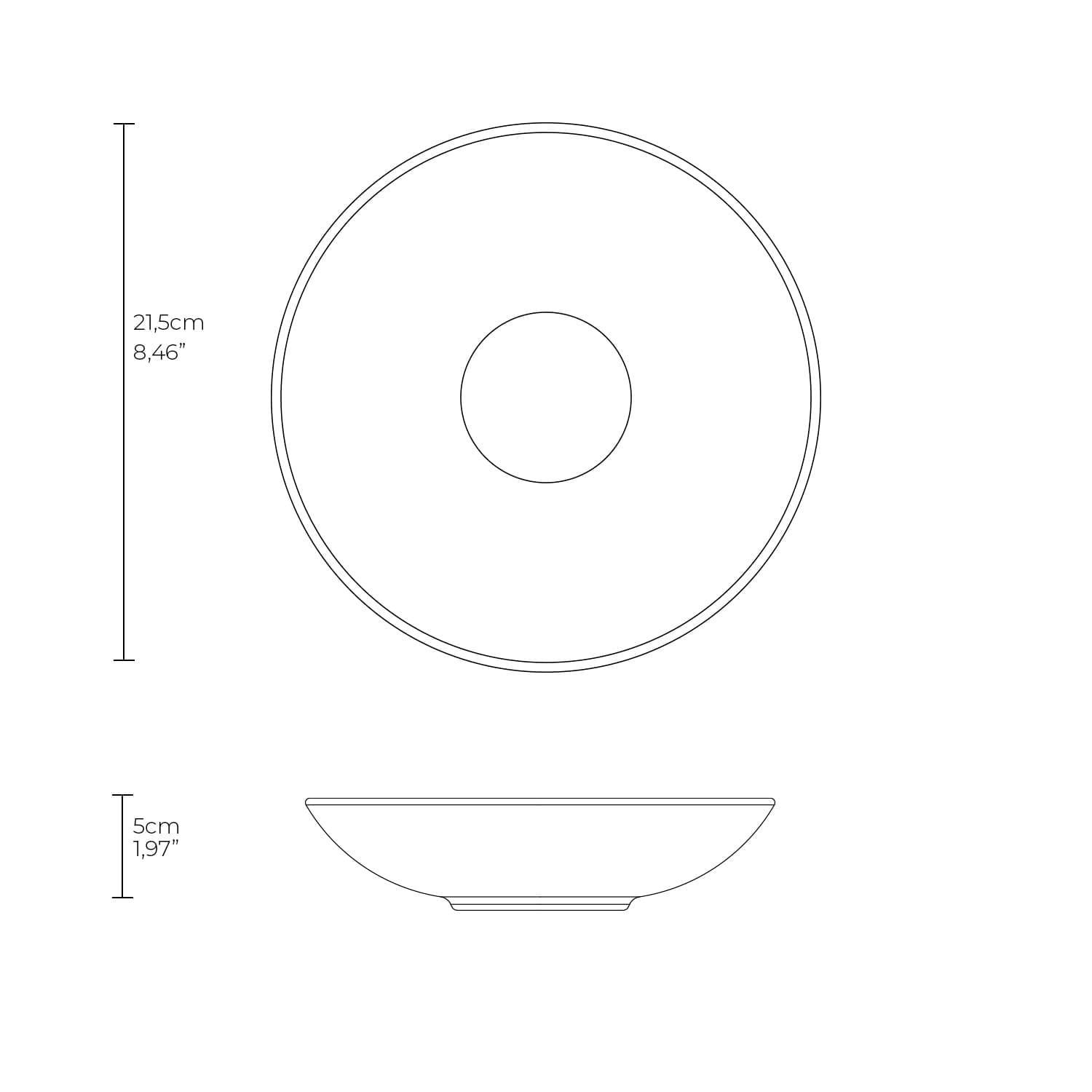 Conjunto com 6 Pratos Fundo Coup Stoneware New Blue Ø20,3cm 600ml - Imagem 2