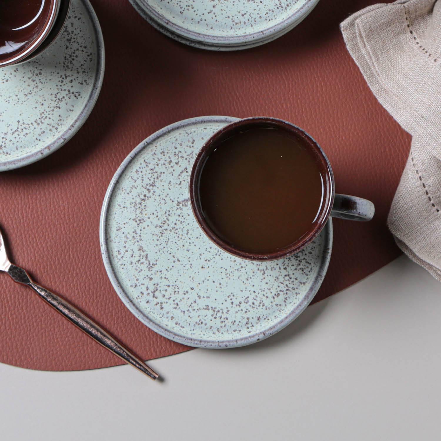 Conjunto com 6 Xícaras de Chá Neo com Pires Neo Pistache 210ml - Imagem 3