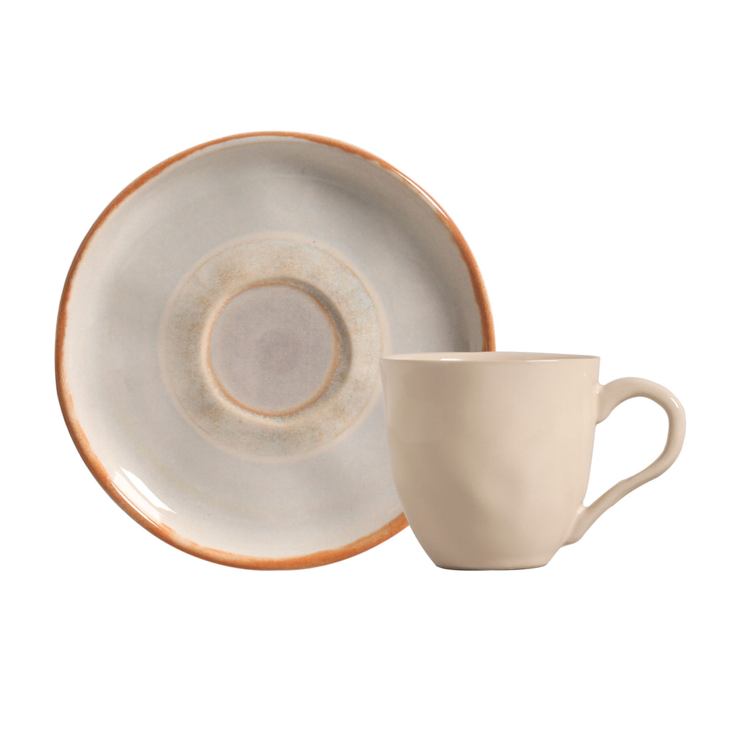 Conjunto com 6 Xícaras De Chá com 6 Pires Bio Tempus 170ml