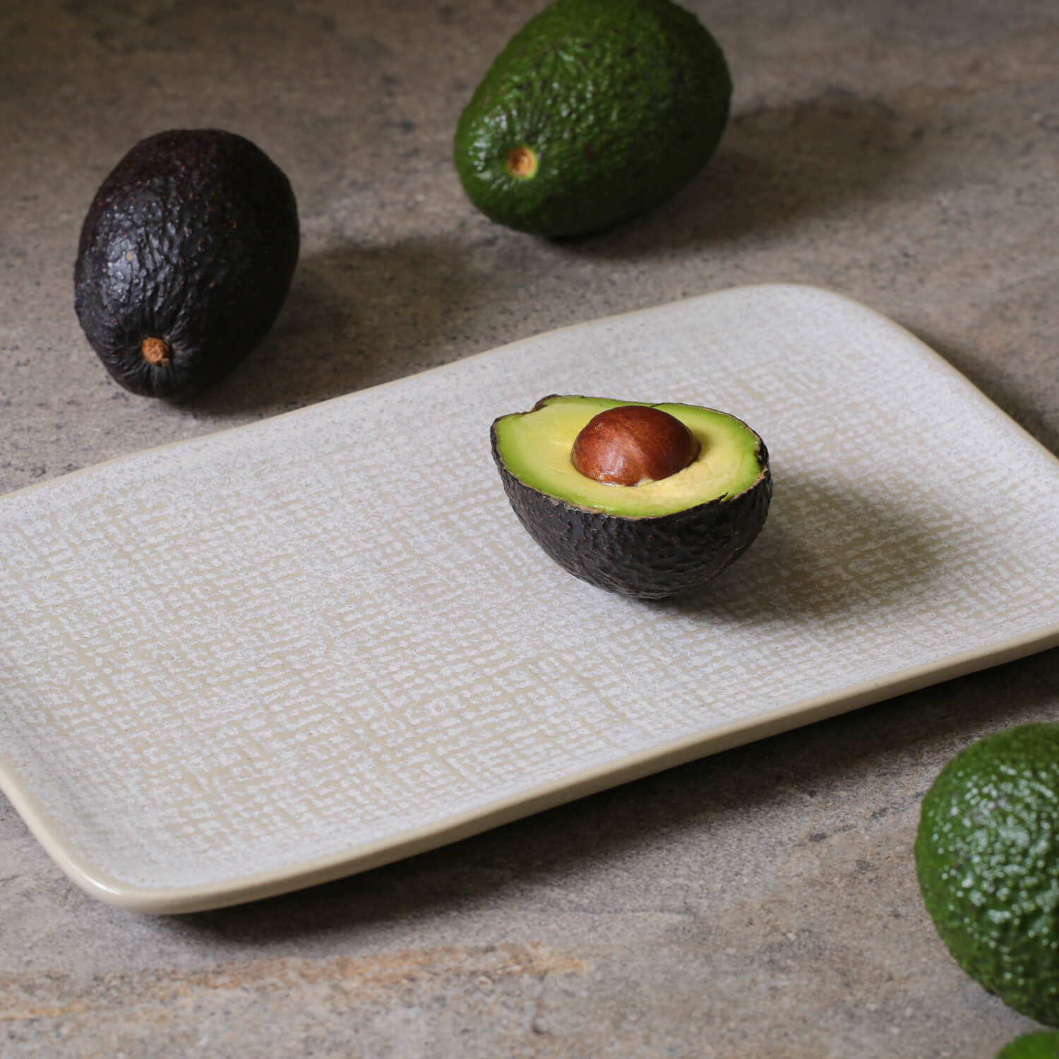 Conjunto com 4 Travessas Retangular Média Juta Latte 27x16cm - Imagem 2