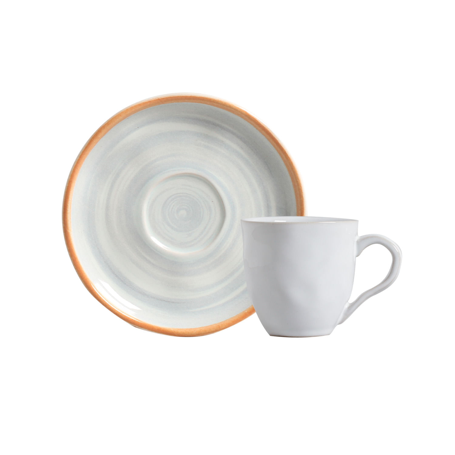 Conjunto com 6 Xícaras De Chá com 6 Pires Bio Era 170ml