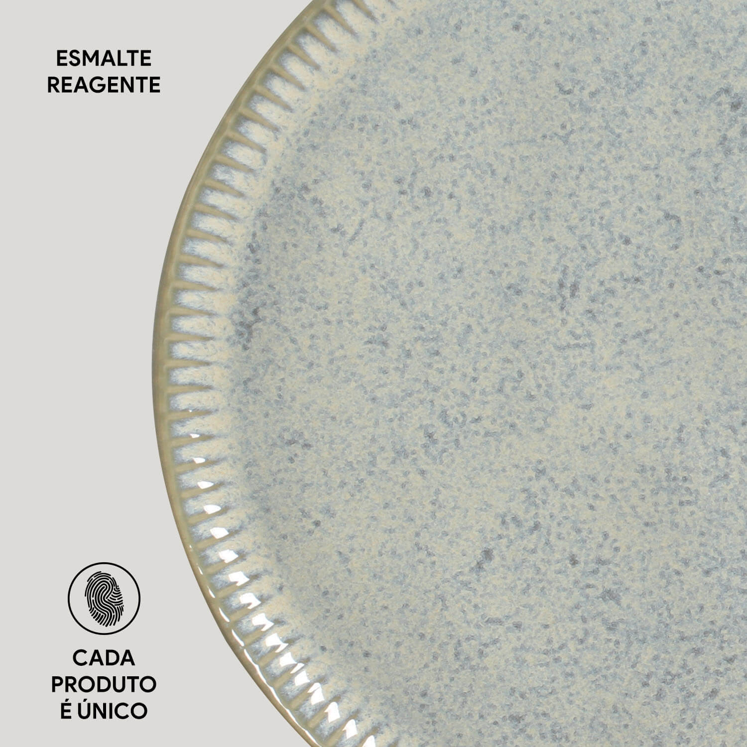 Conjunto com 6 Pratos Raso Linhas Green Granite Ø27,5cm - Imagem 3