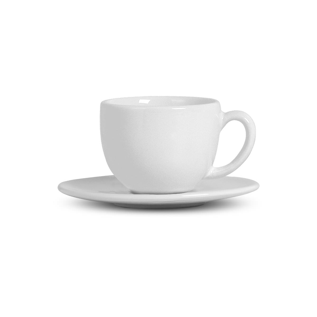 Conjunto com 6 Xícaras de Chá com 6 Pires Coup Branco 260ml
