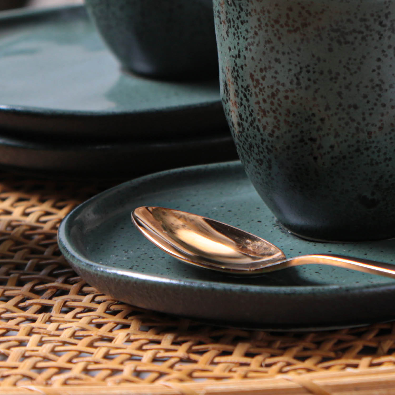 Conjunto com 6 Xícaras De Chá com 6 Pires Descentralizado Greenery 170ml - Imagem 5