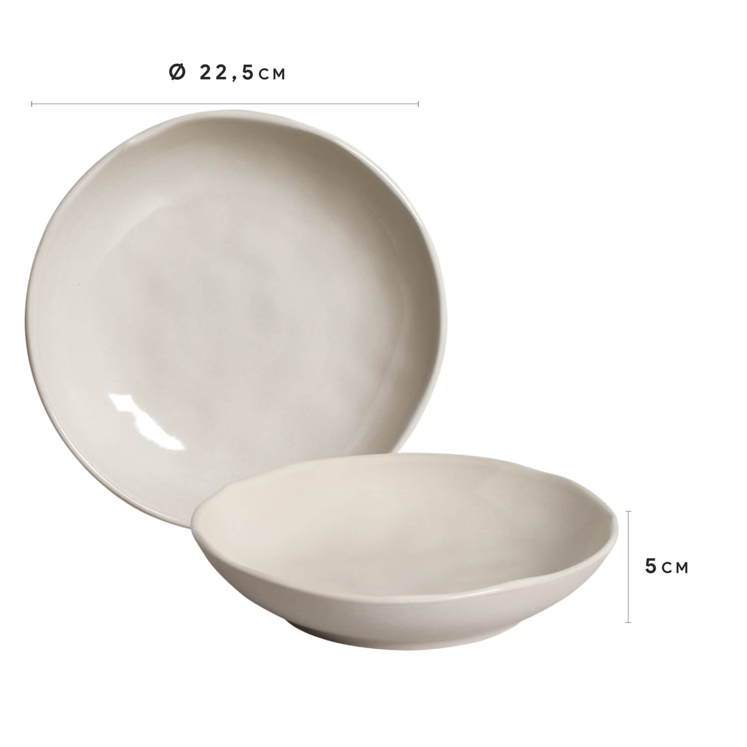 Conjunto com 6 Pratos Fundo Bio Stoneware Clay Ø22,5cm 830ml - Imagem 2