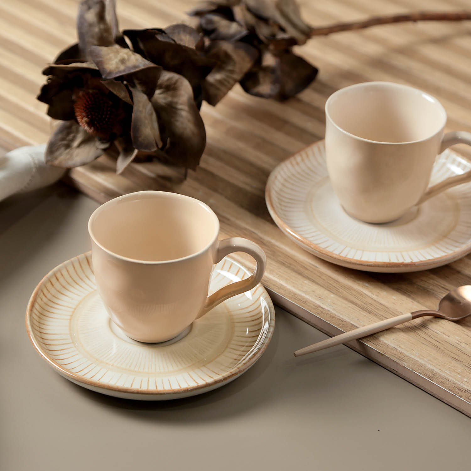 Conjunto com 6 Xícaras De Café com 6 Pires Bio Mirage 120ml - Imagem 2