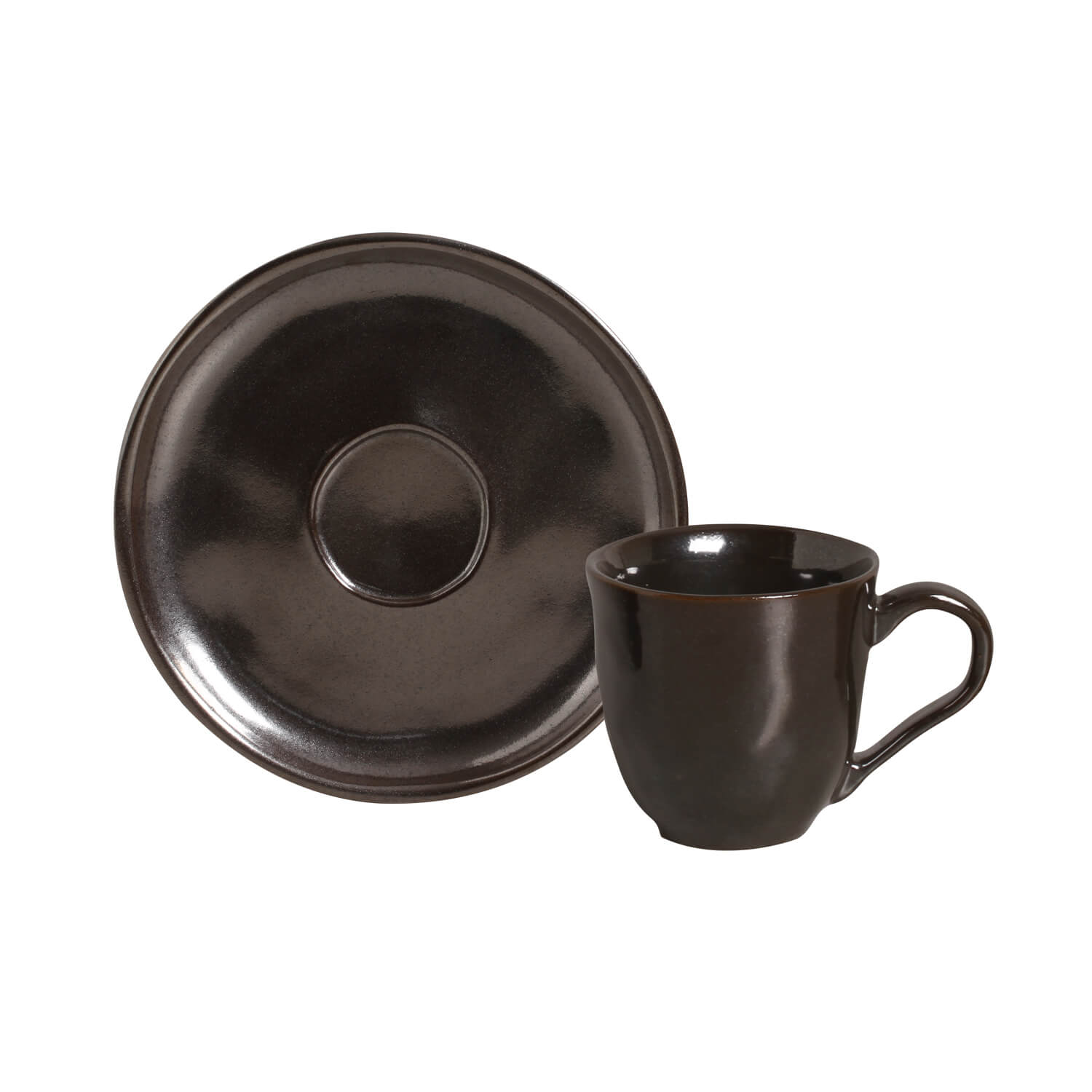 Conjunto com 6 Xícaras de Café com Pires Bio Metallica 120ml