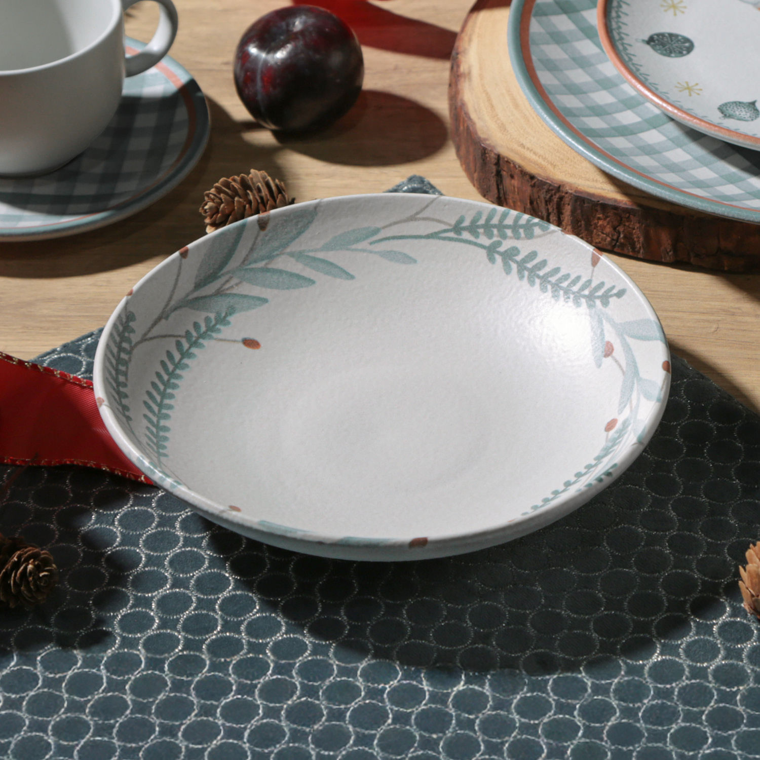 Conjunto com 6 Pratos Fundo Coup Stoneware Tempo de Festa Ø20,3cm 600ml - Imagem 3