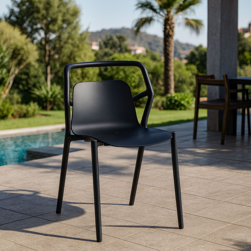 Cadeira para Área Externa Enjoy Preta - Imagem 5