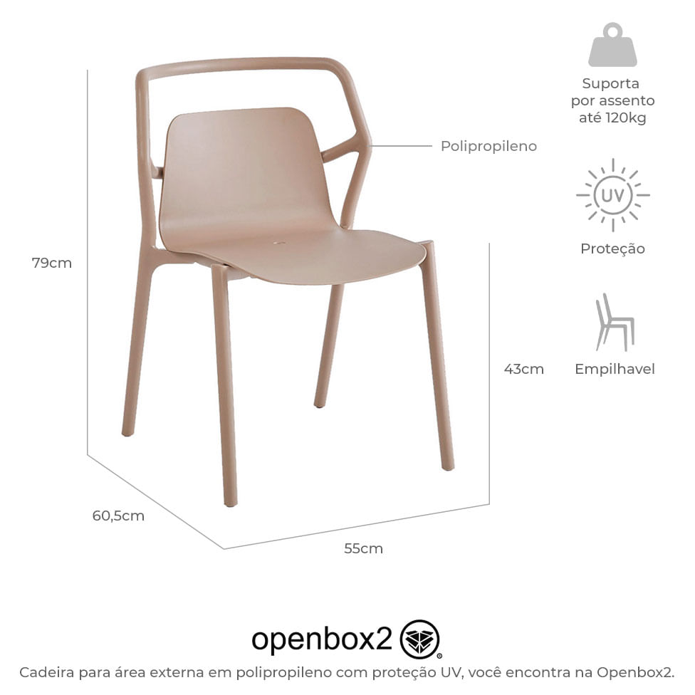 Cadeira para Área Externa Enjoy Fendi - Imagem 6