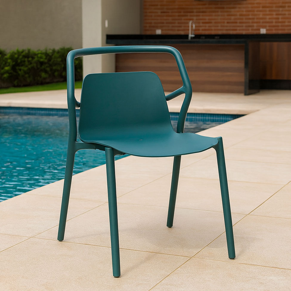 Cadeira para Área Externa Enjoy Azul Aura - Imagem 5