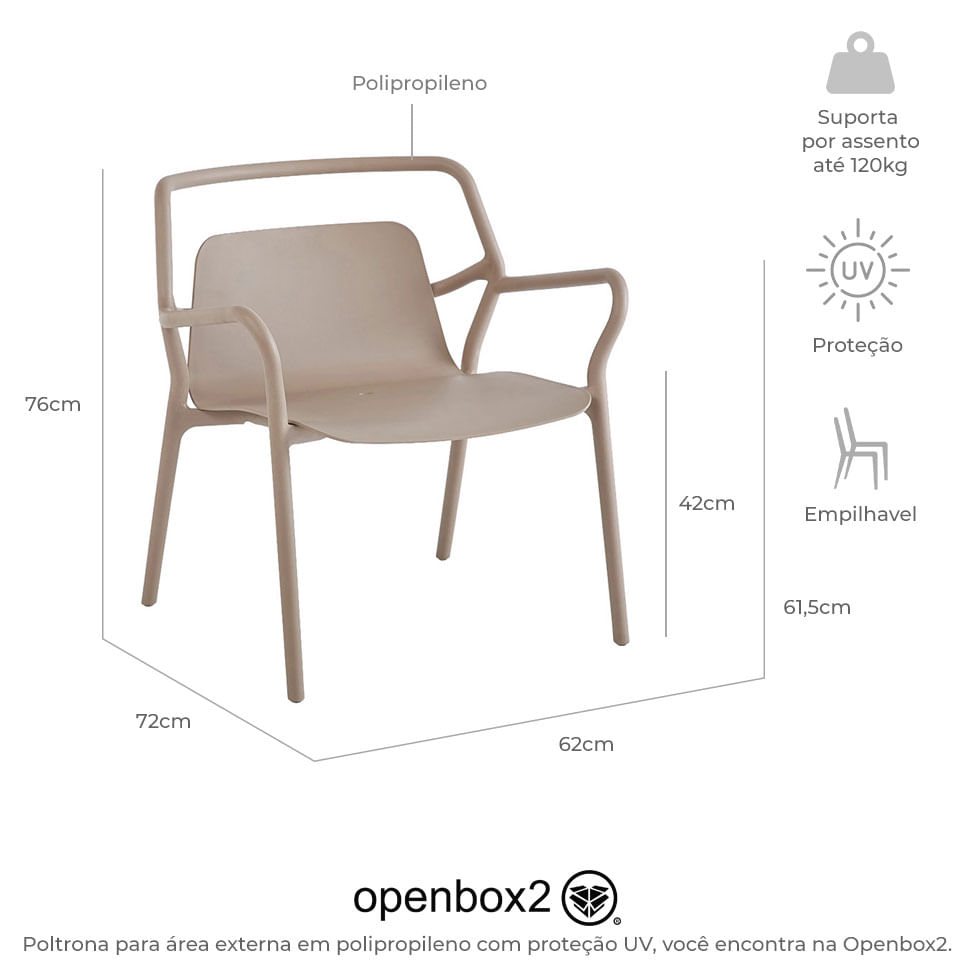 Poltrona para Área Externa Enjoy Fendi - Imagem 6