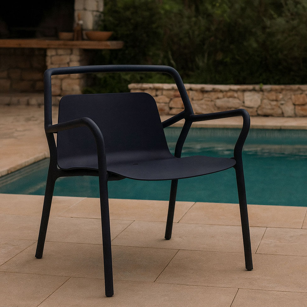 Poltrona para Área Externa Enjoy Preta - Imagem 5