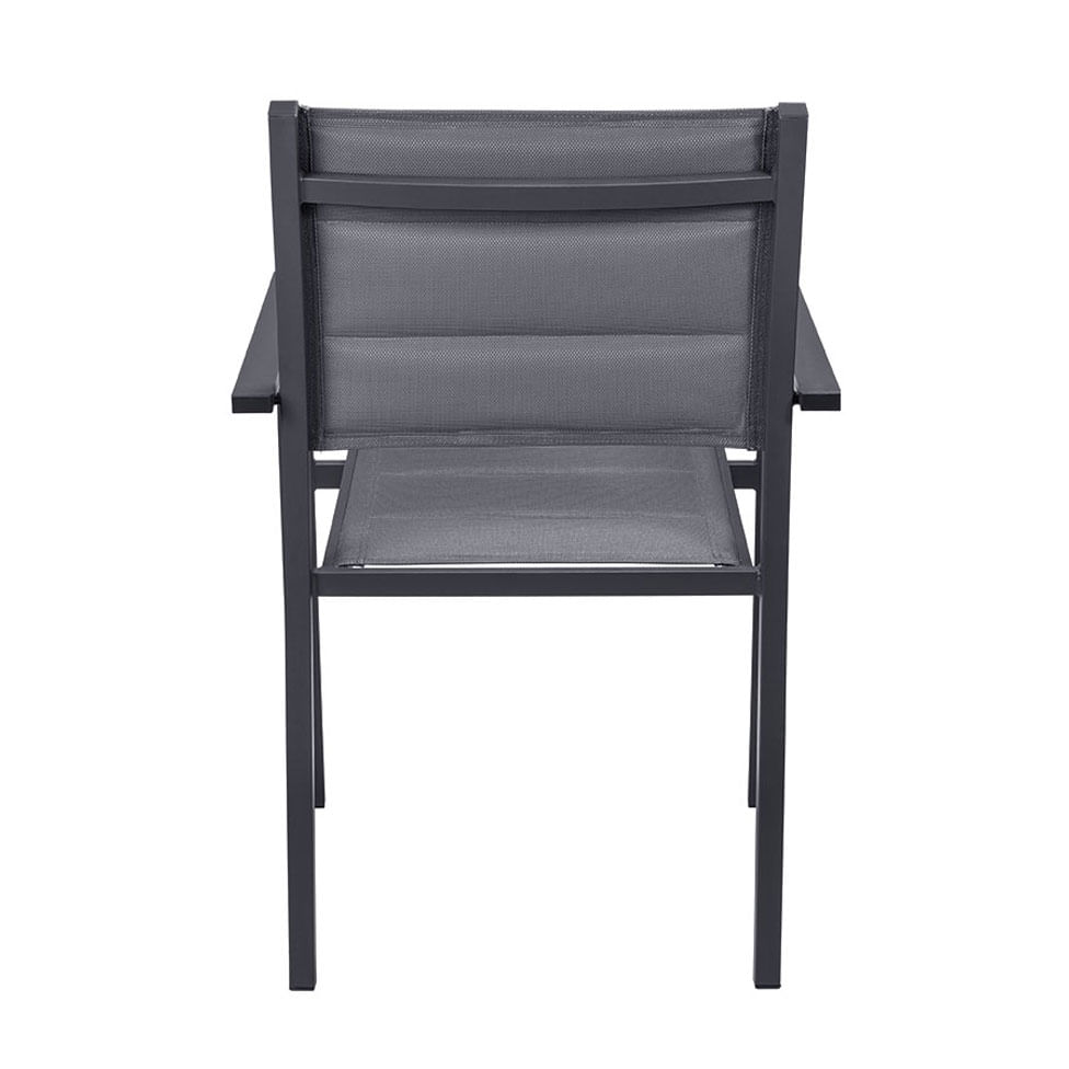 Cadeira Geribá Grafite com Braço e Tela Mesh Estofada - Imagem 4