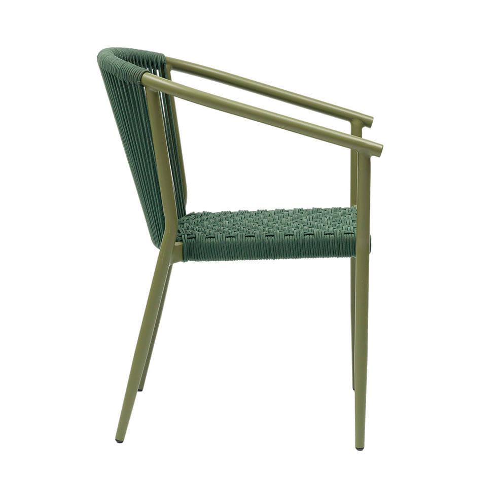 Cadeira Oliveta com Corda Náutica Verde Esmeralda - Imagem 2