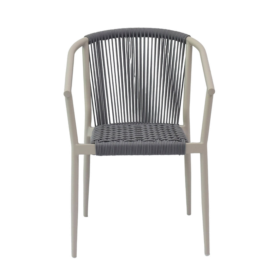 Cadeira Oliveta Areia com Corda Náutica Cinza - Imagem 3