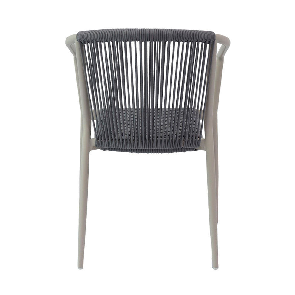 Cadeira Oliveta Areia com Corda Náutica Cinza - Imagem 4