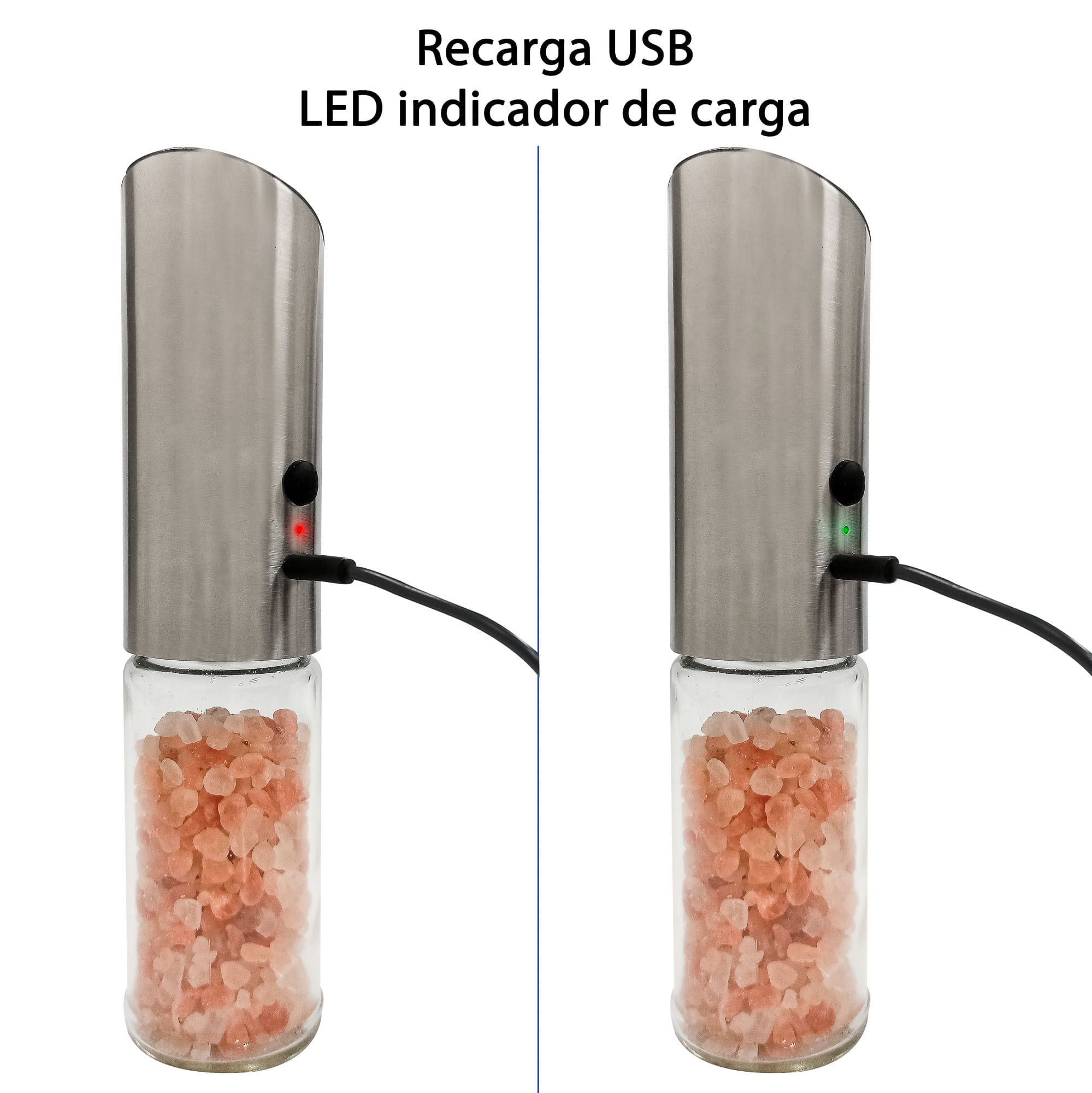 Moedor Elétrico Inox de Sal e Pimenta Prata Polar - Imagem 9