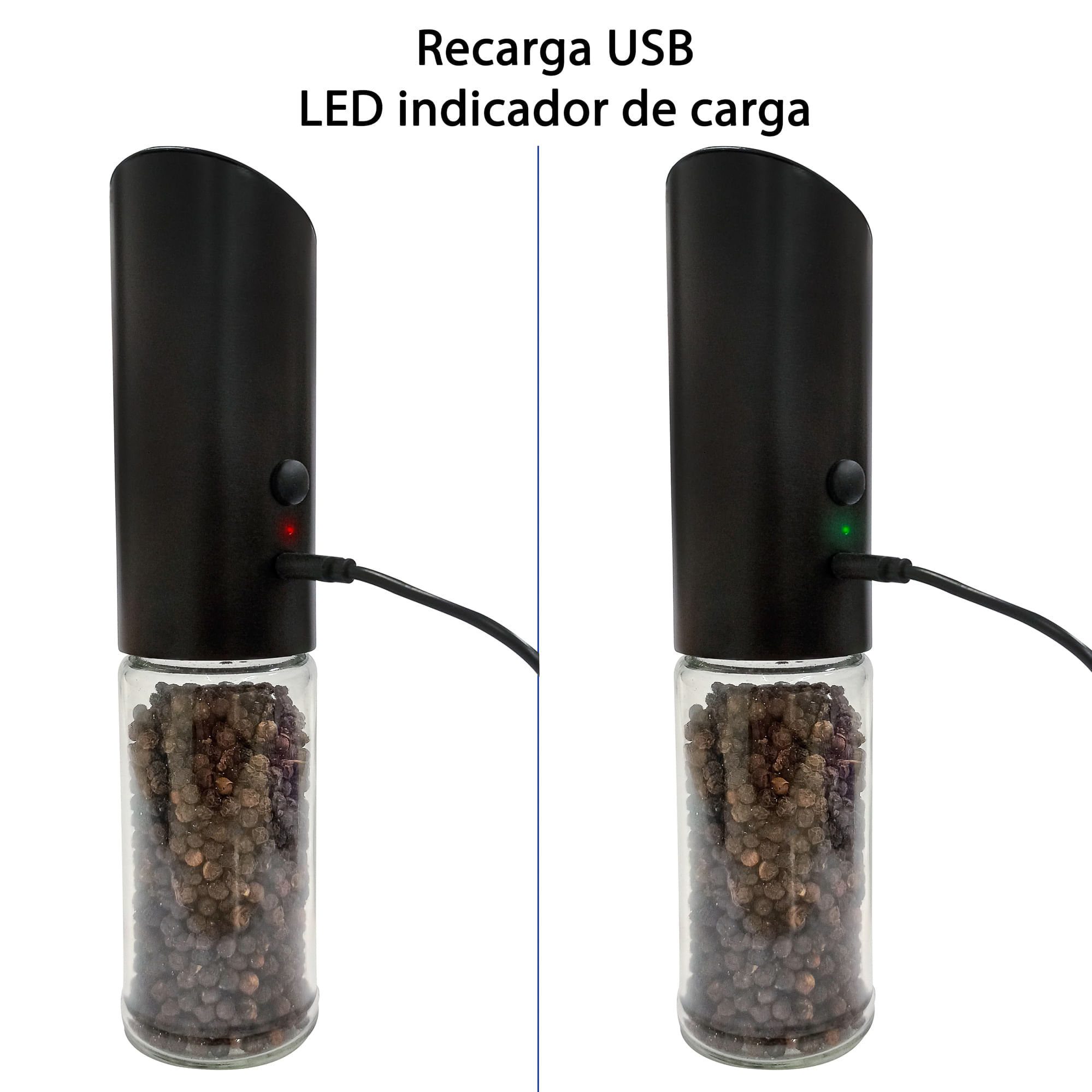 Moedor Elétrico Inox de Sal e Pimenta Preto Polar - Imagem 9