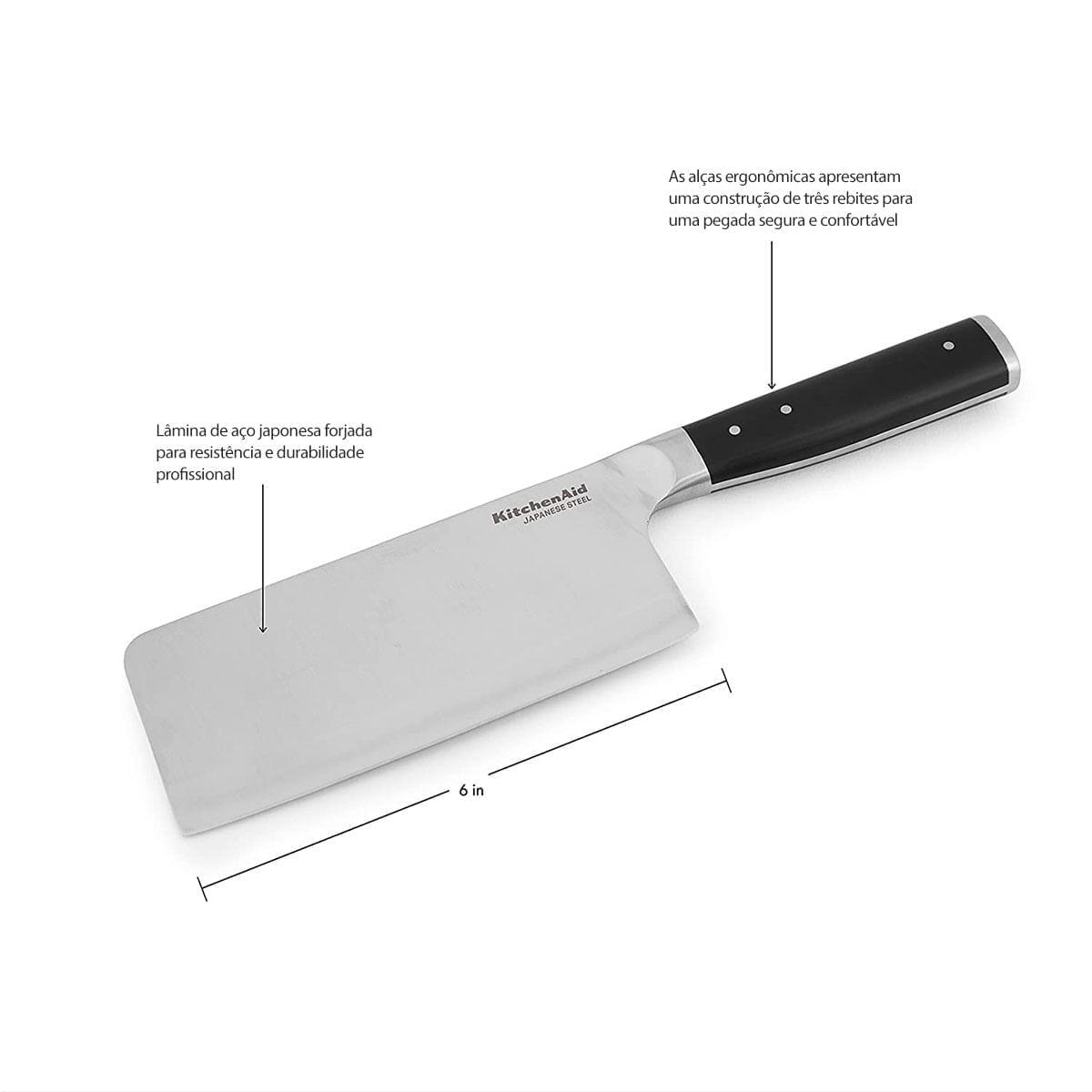 Cutelo Forjado Faca com Capa Protetora 29cm KitchenAid - Imagem 4