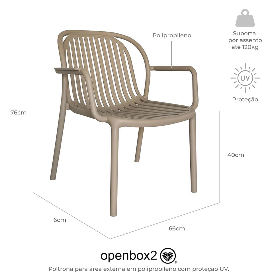 Poltrona Gávea em Polipropileno Fendi - Imagem 3