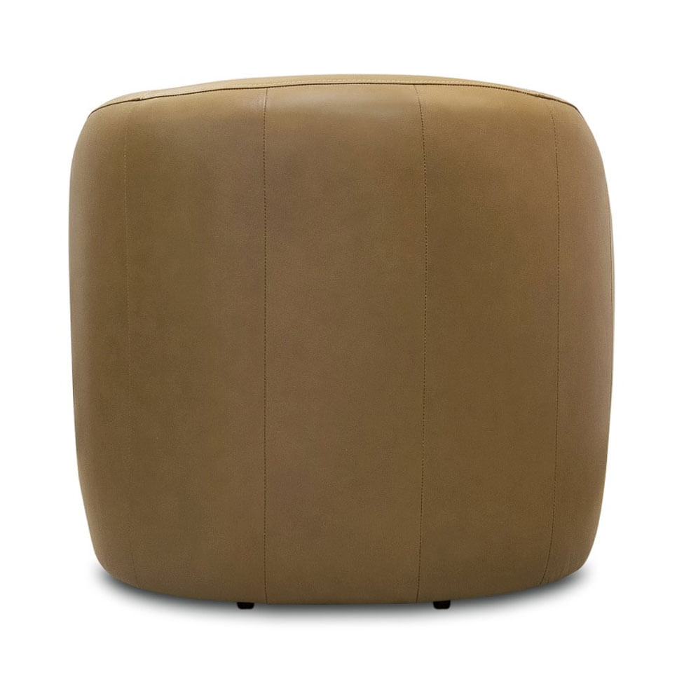 Poltrona Lecce com Base Giratória em Couro Mel - Imagem 4