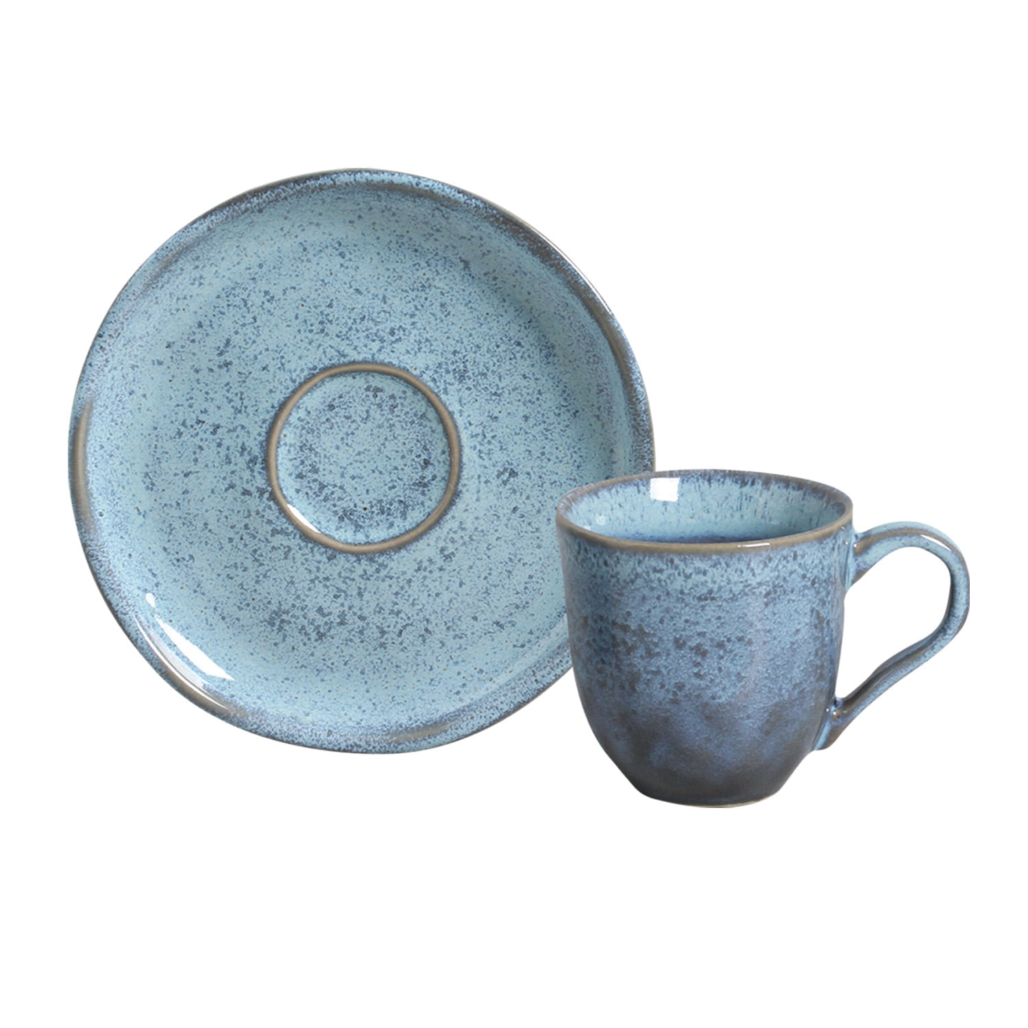 Conjunto com 6 Xícaras De Chá com 6 Pires Bio Breeze 170ml