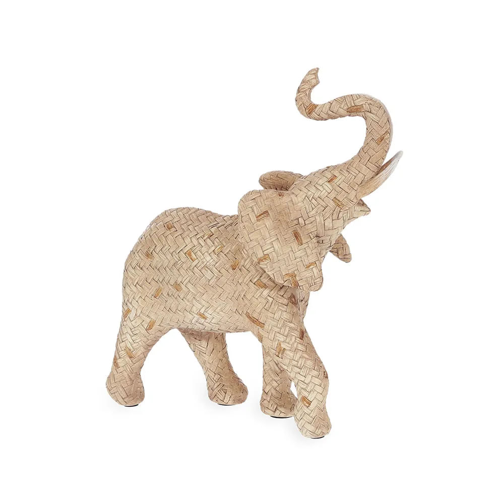 Escultura Decorativa Elefante em Poliresina 26cm