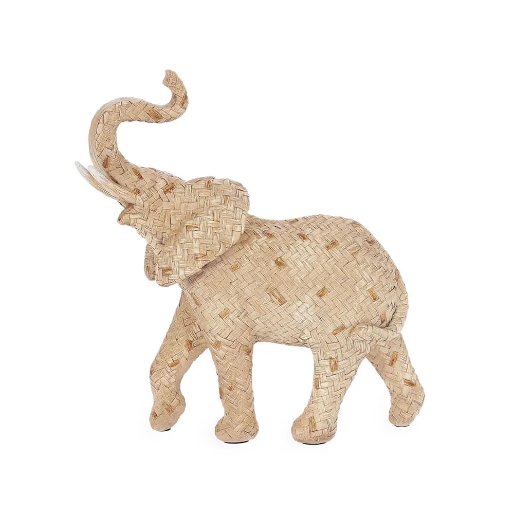 Escultura Decorativa Elefante em Poliresina 26cm - Imagem 2