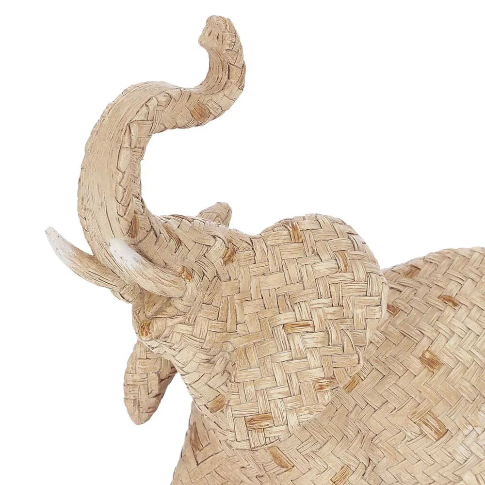 Escultura Decorativa Elefante em Poliresina 26cm - Imagem 3