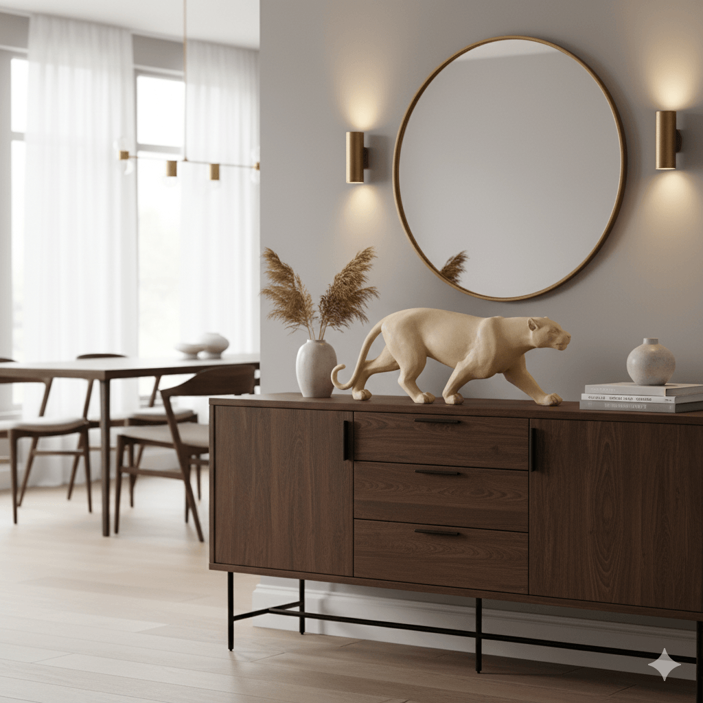 Escultura Decorativa Leopardo em Poliresina 43cm - Imagem 4