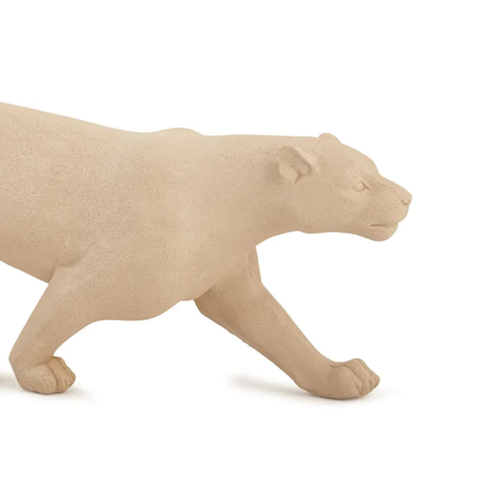 Escultura Decorativa Leopardo em Poliresina 38cm - Imagem 2