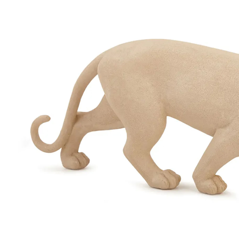 Escultura Decorativa Leopardo em Poliresina 38cm - Imagem 3