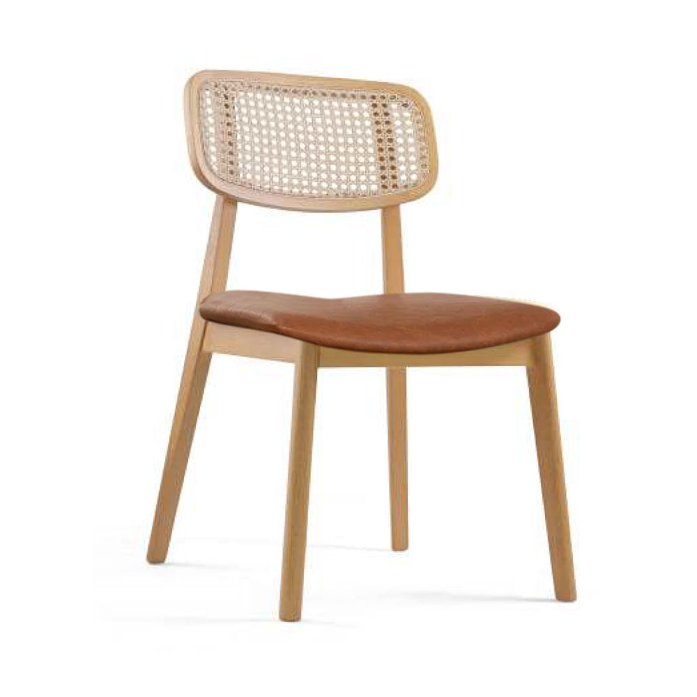 Cadeira Duna Caramelo Base Mel Design Moderno Conforto Superior Sala de Jantar