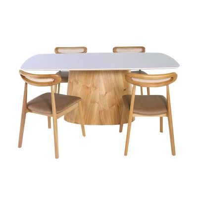 190677_Kit-Mesa-de-Jantar-Duna-180x100-Tampo-Vidro-Off-Base-madeira-Mel-Com-4-Cadeiras-Palladium-Courino-180-Base-mel_01