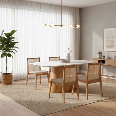 190676_Kit-Mesa-de-Jantar-Duna-180x100-Tampo-Vidro-Off-Base-madeira-Mel-com-4-Cadeiras-Sellenium-Tecido-Cru-130-Base-mel_08