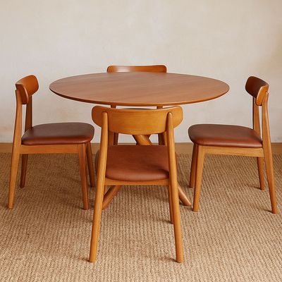 190668_Kit-Mesa-de-Jantar-Sellenium-Rd-120-Tampo-Cin-Mel-Base-madeira-Mel-Com-4-Cadeiras-Premium-Base-mel_08