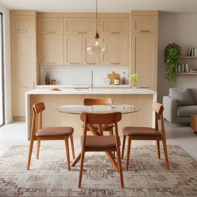 190674_Kit-Mesa-de-Jantar-Verso-110-Redondo-Tampo-Vidro-Transparente-Base-madeira-Mel-com-4-Cadeira-Premium-Courino-180-Base-mel_08