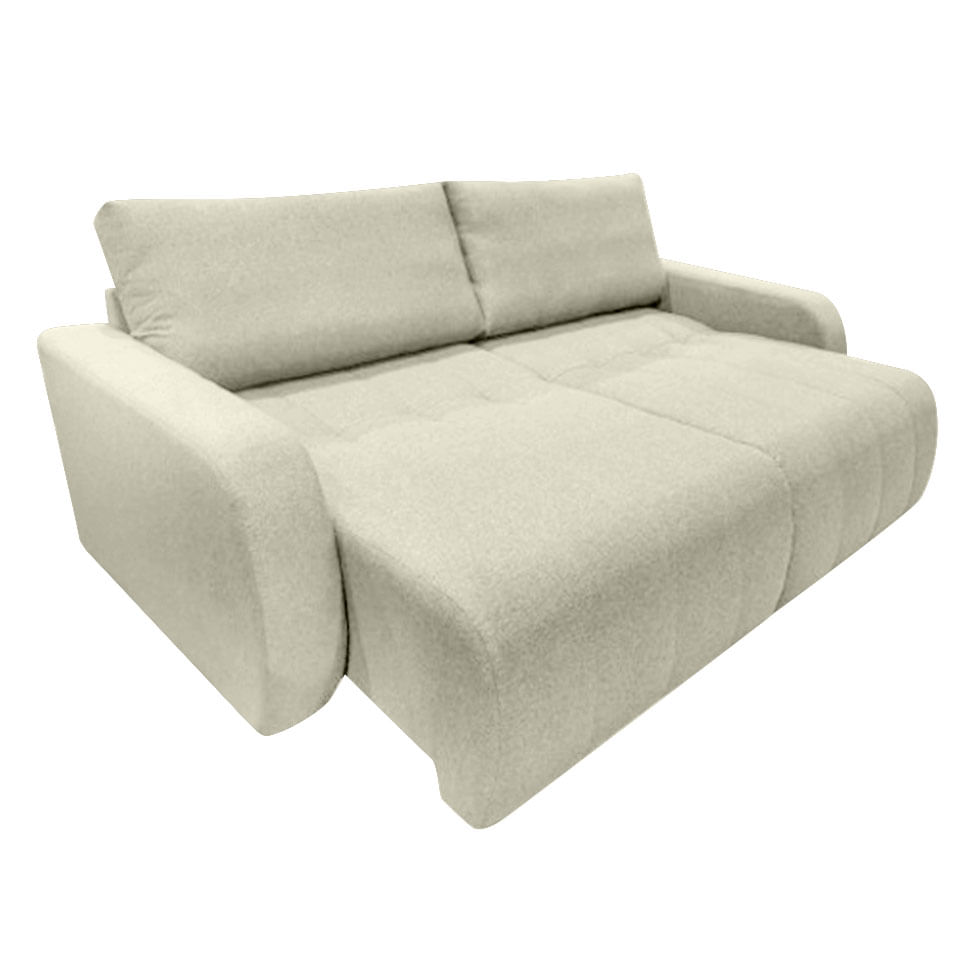 Sofá Retrátil e Reclinável Ares sem Caixa em Linho Mescla Prata 2,30m - Imagem 2