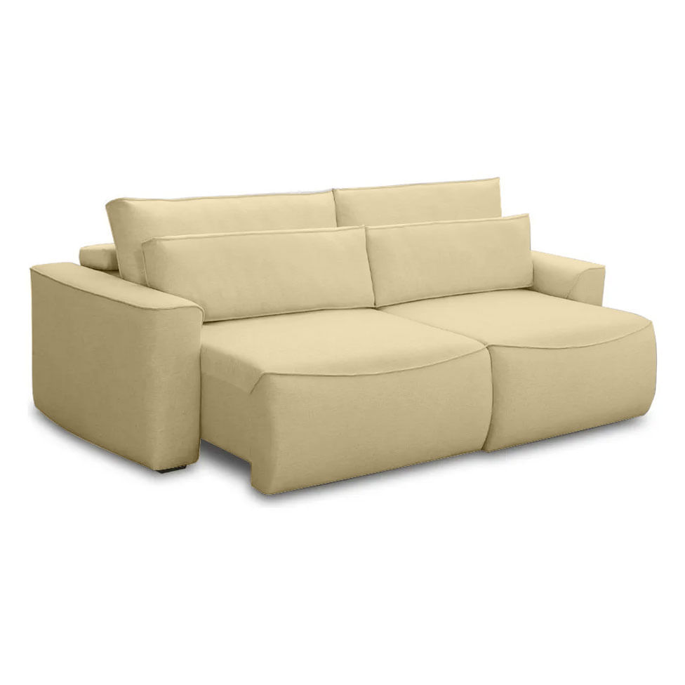 Sofá Retrátil e Reclinável Nobile em Linho Amêndoa 2,30m - Imagem 2