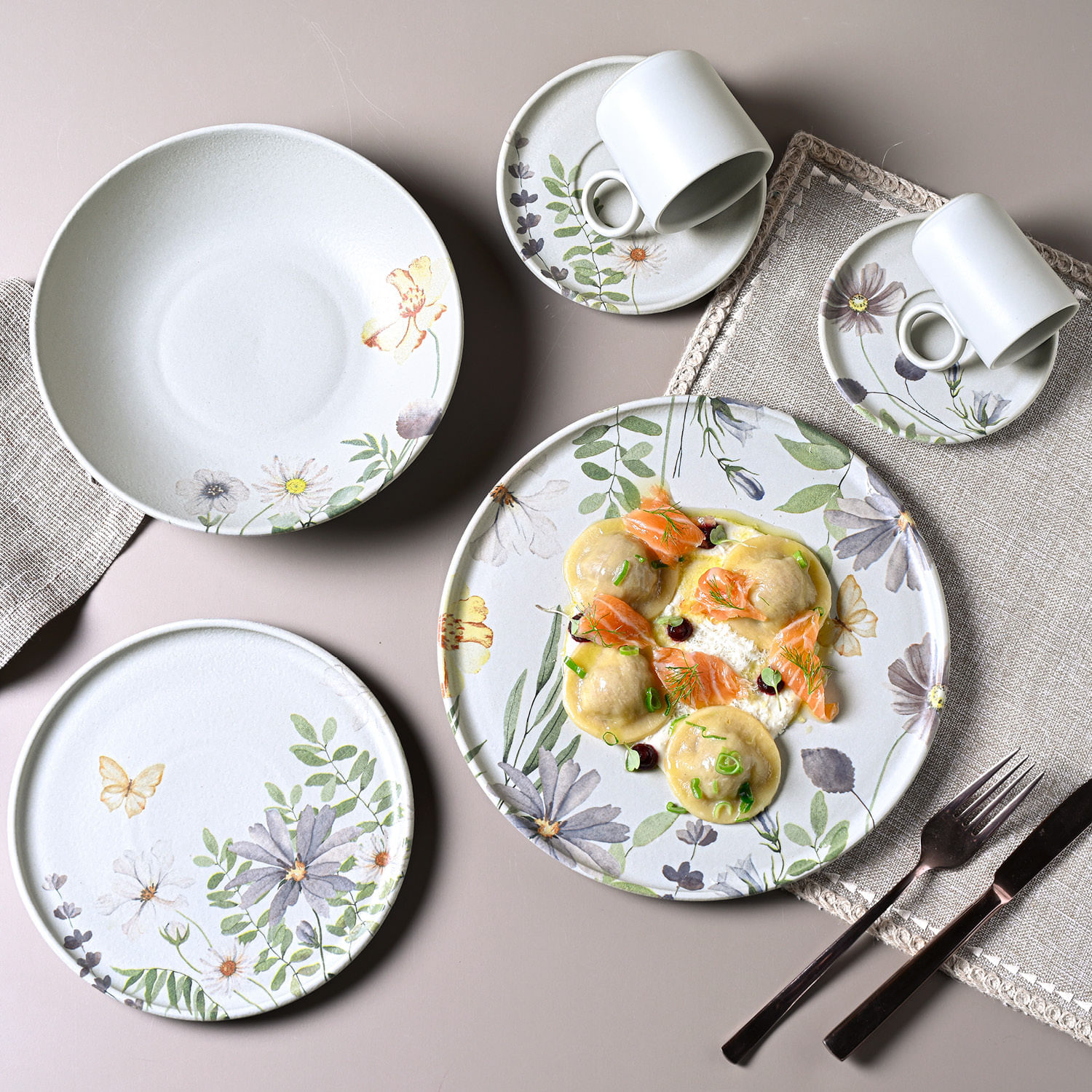 Conjunto com 12 Pratos de Sobremesa Basic Bloom Ø19,5cm - Imagem 6