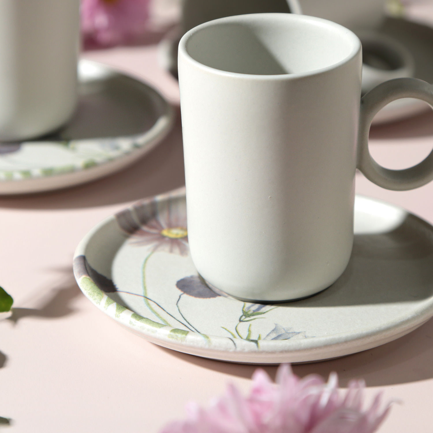 Conjunto com 12 Xícaras de Café com Pires Basic Bloom 90ml - Imagem 4