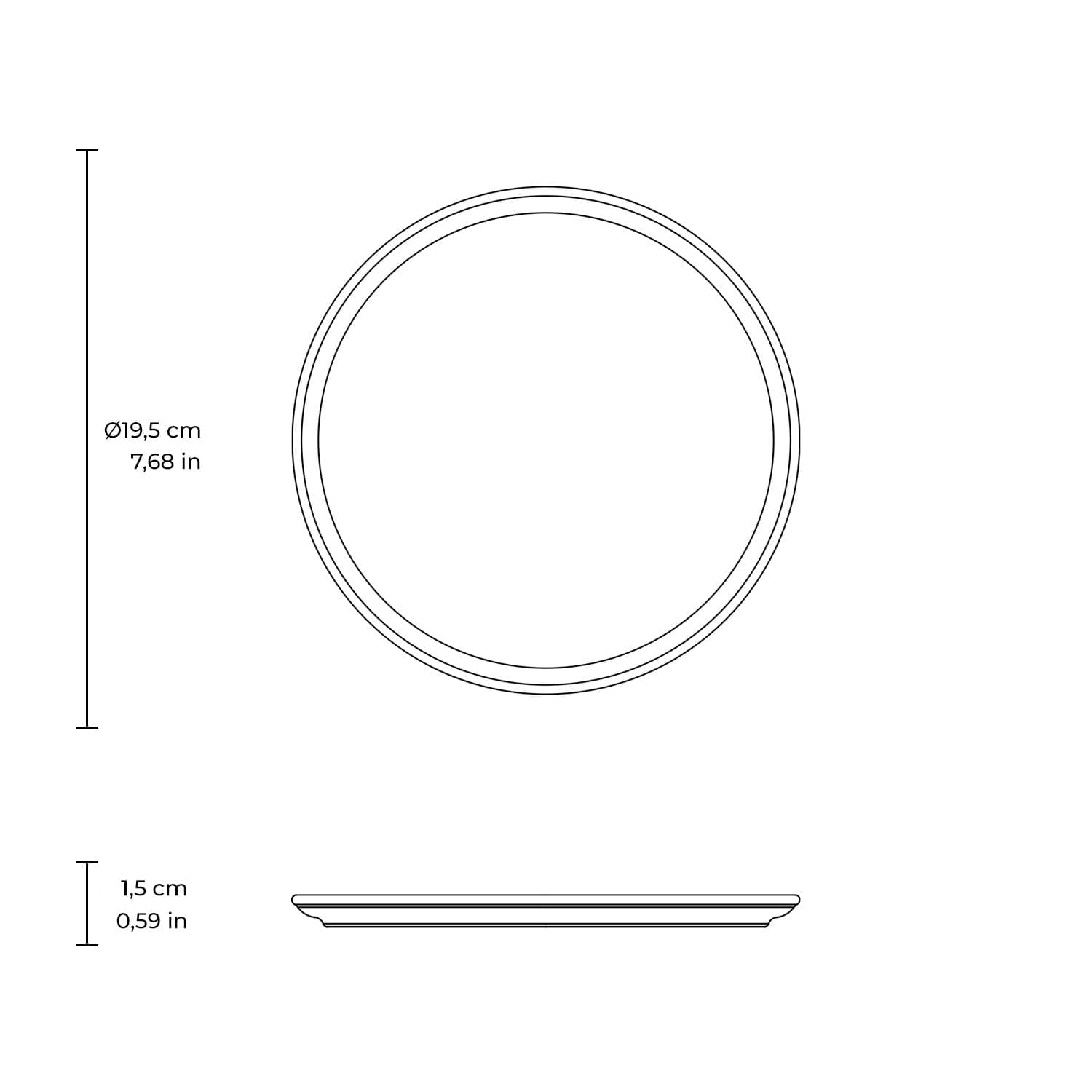 Conjunto com 12 Pratos de Sobremesa Basic Dove Ø19,5cm - Imagem 8