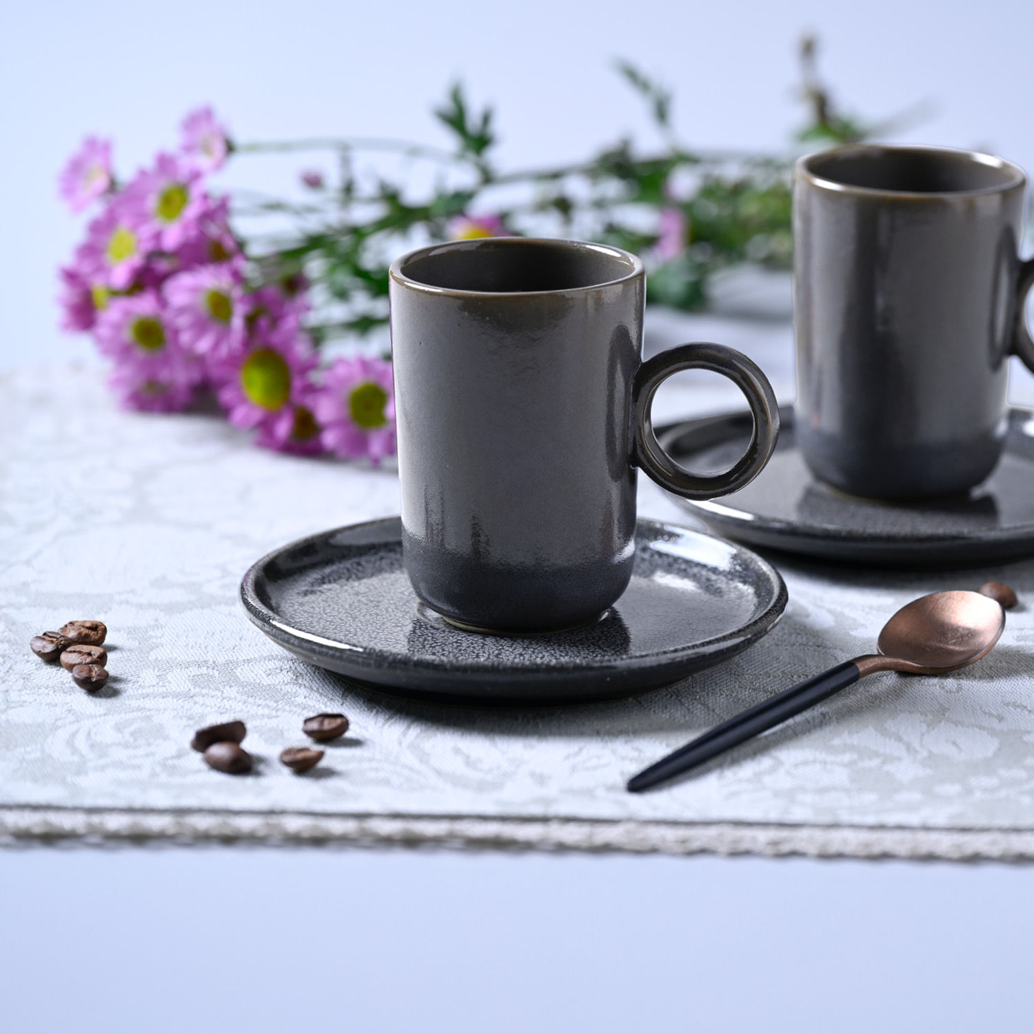 Conjunto com 12 Xícaras de Café com Pires Basic Dove 90ml - Imagem 4