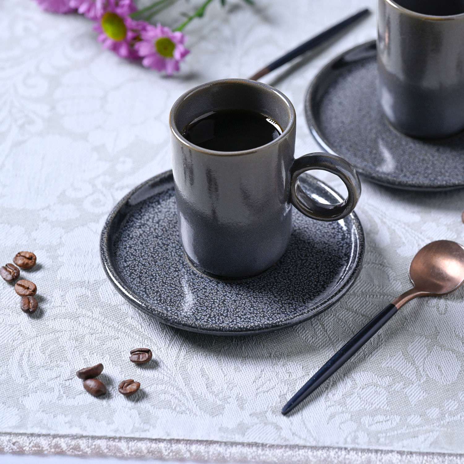 Conjunto com 12 Xícaras de Café com Pires Basic Dove 90ml - Imagem 3