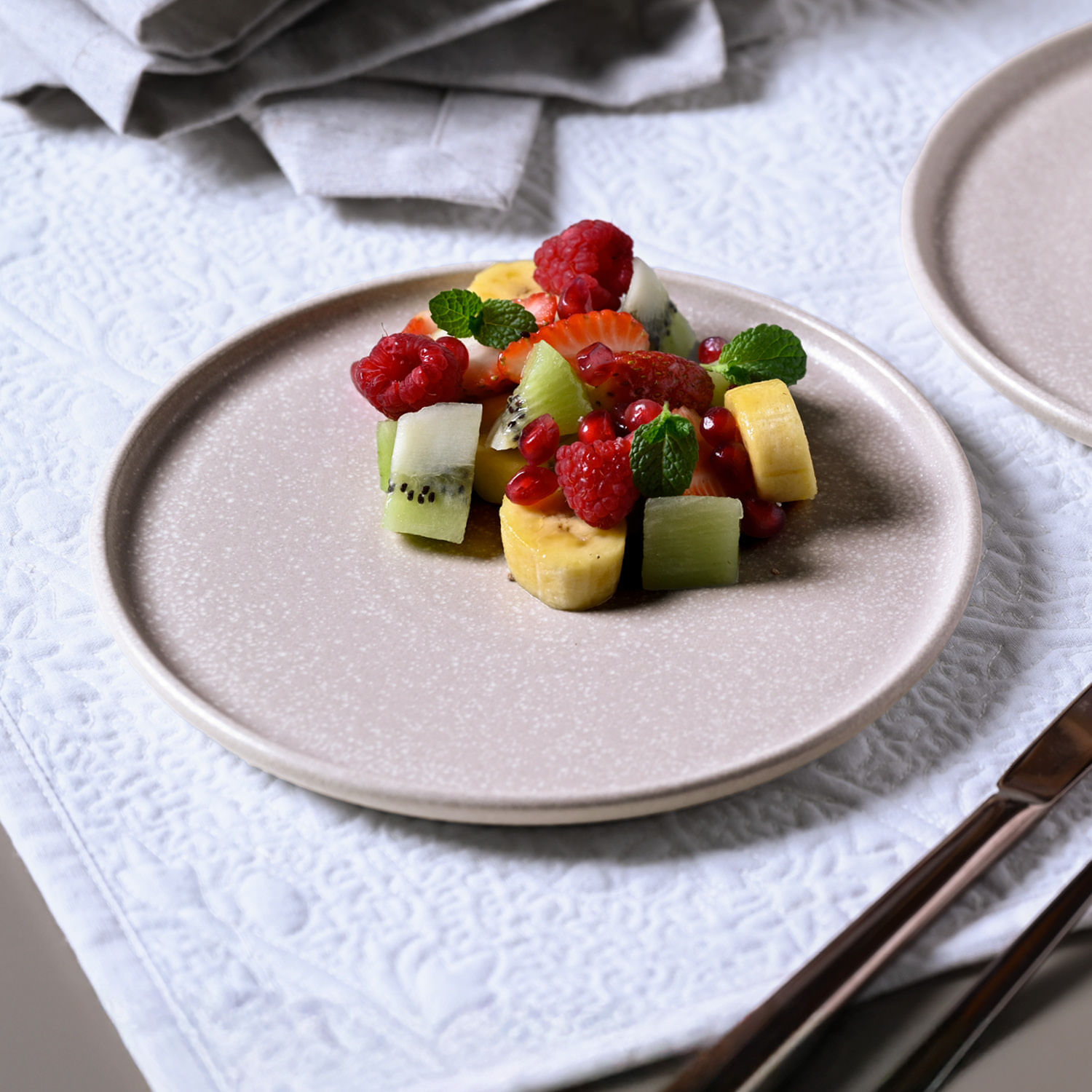 Conjunto com 12 Pratos de Sobremesa Basic Sandy Ø19,5cm - Imagem 3