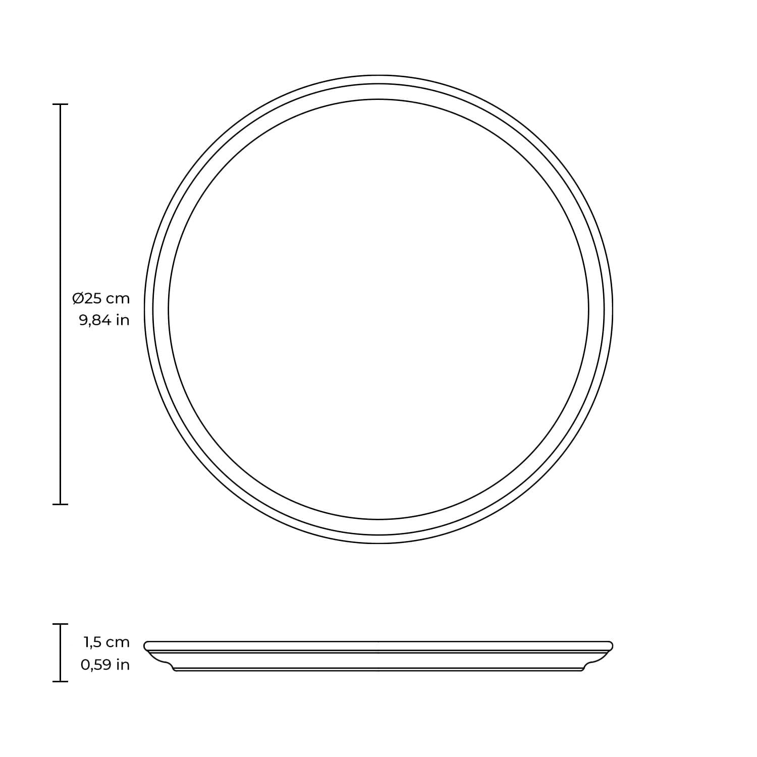 Conjunto com 12 Pratos Raso Basic Sandy Ø25cm - Imagem 7