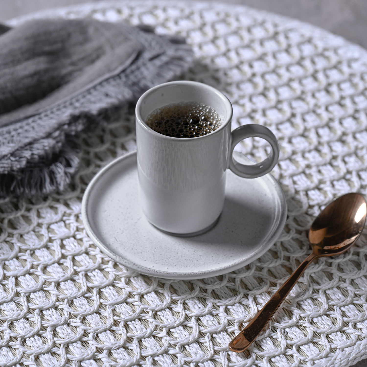 Conjunto com 12 Xícaras de Café com Pires Basic Snow 90ml - Imagem 3