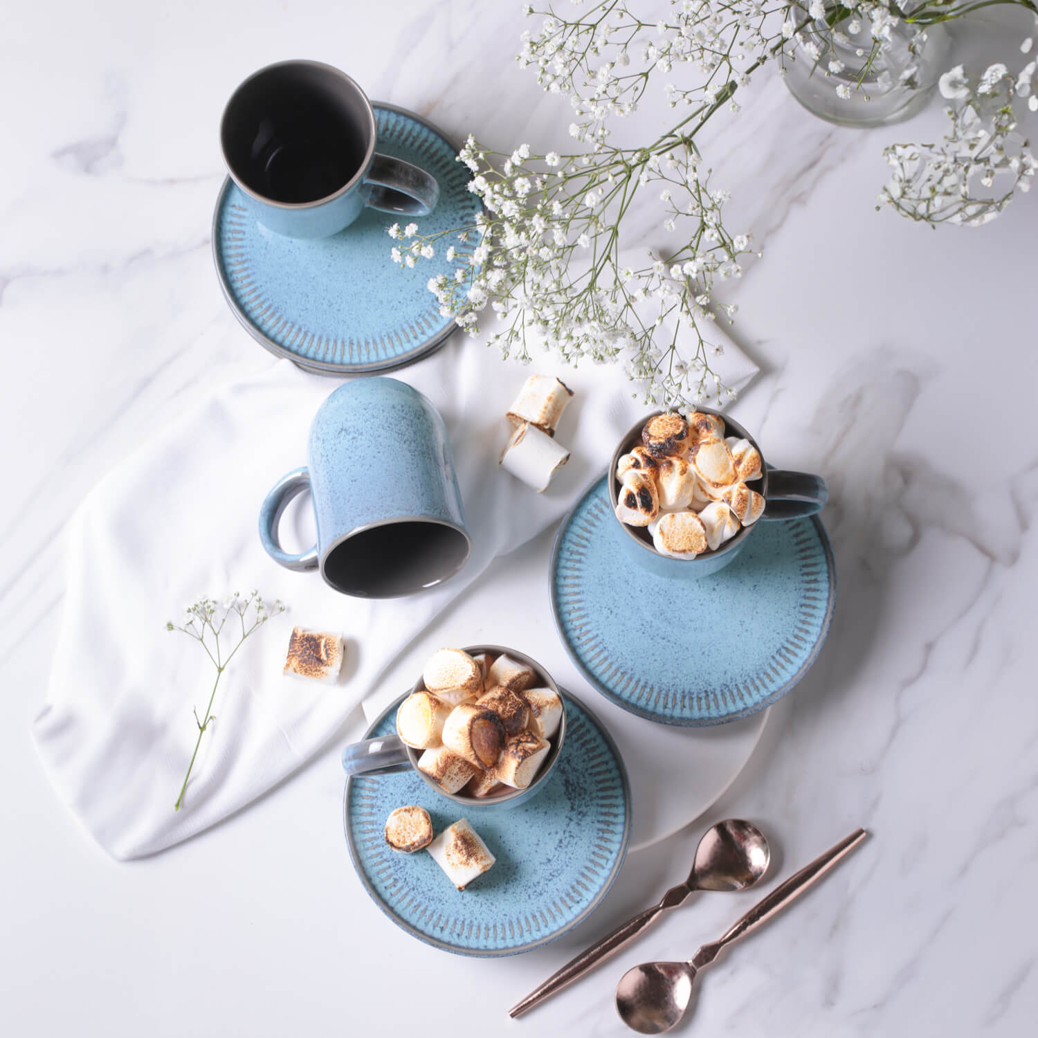 Kit Canecas Coup Stoneware com Pires Breeze 330ml - Imagem 4