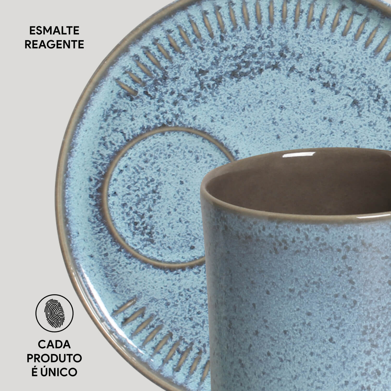 Kit Canecas Coup Stoneware com Pires Breeze 330ml - Imagem 5